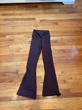 aerie Brown Fold-Over Waist Yoga Flare Leggings